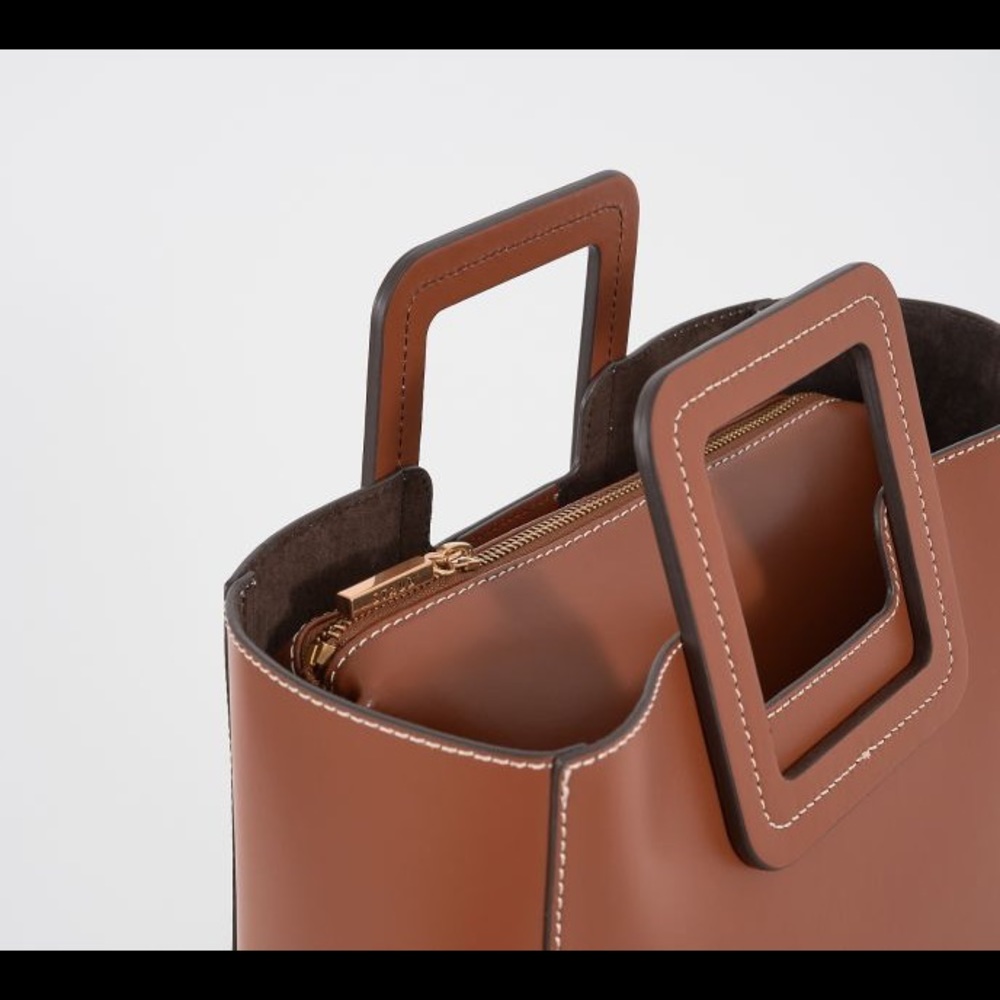 Staud Shirley Two-Piece Leather Tote Bag - Picture 4 of 9